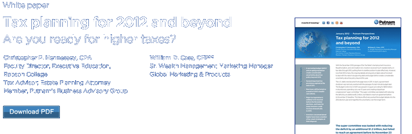 Tax Planning for 2012 and beyond