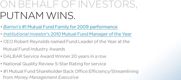 Barron's ranks Putnam #1 for performance.