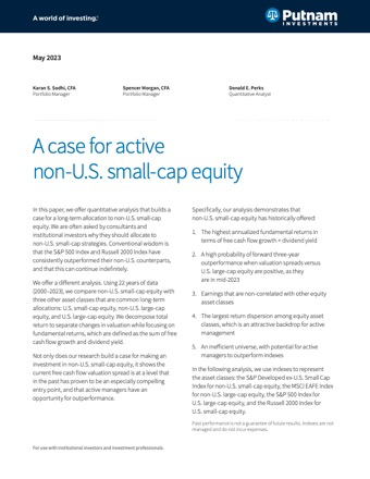 A case for active non-U.S. small-cap equity