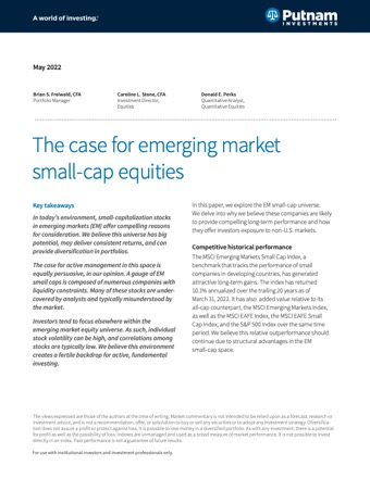 The case for emerging market small-cap equities