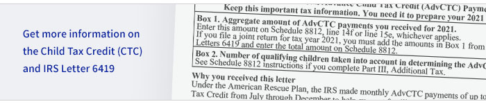 get more information on IRS letter 6419