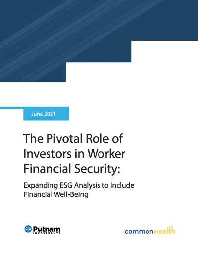 The pivotal role of investors in worker financial security